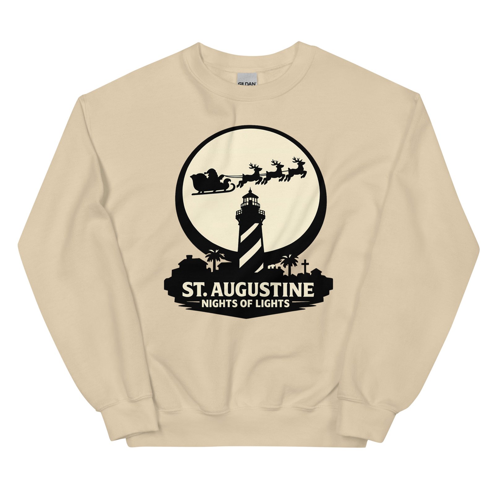 Lighthouse Santa Flying Unisex Sweatshirt - Image 21