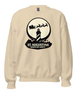 Lighthouse Santa Flying Unisex Sweatshirt - Image 9