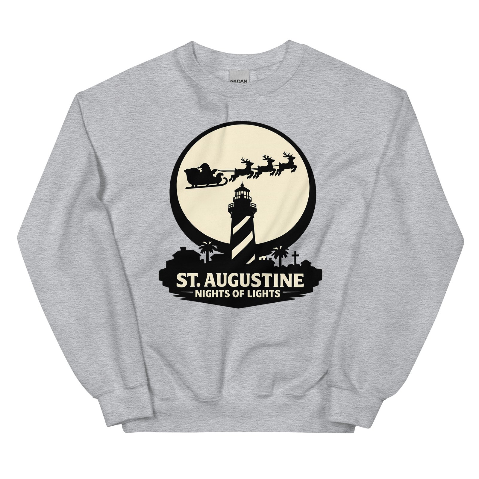 Lighthouse Santa Flying Unisex Sweatshirt - Image 20