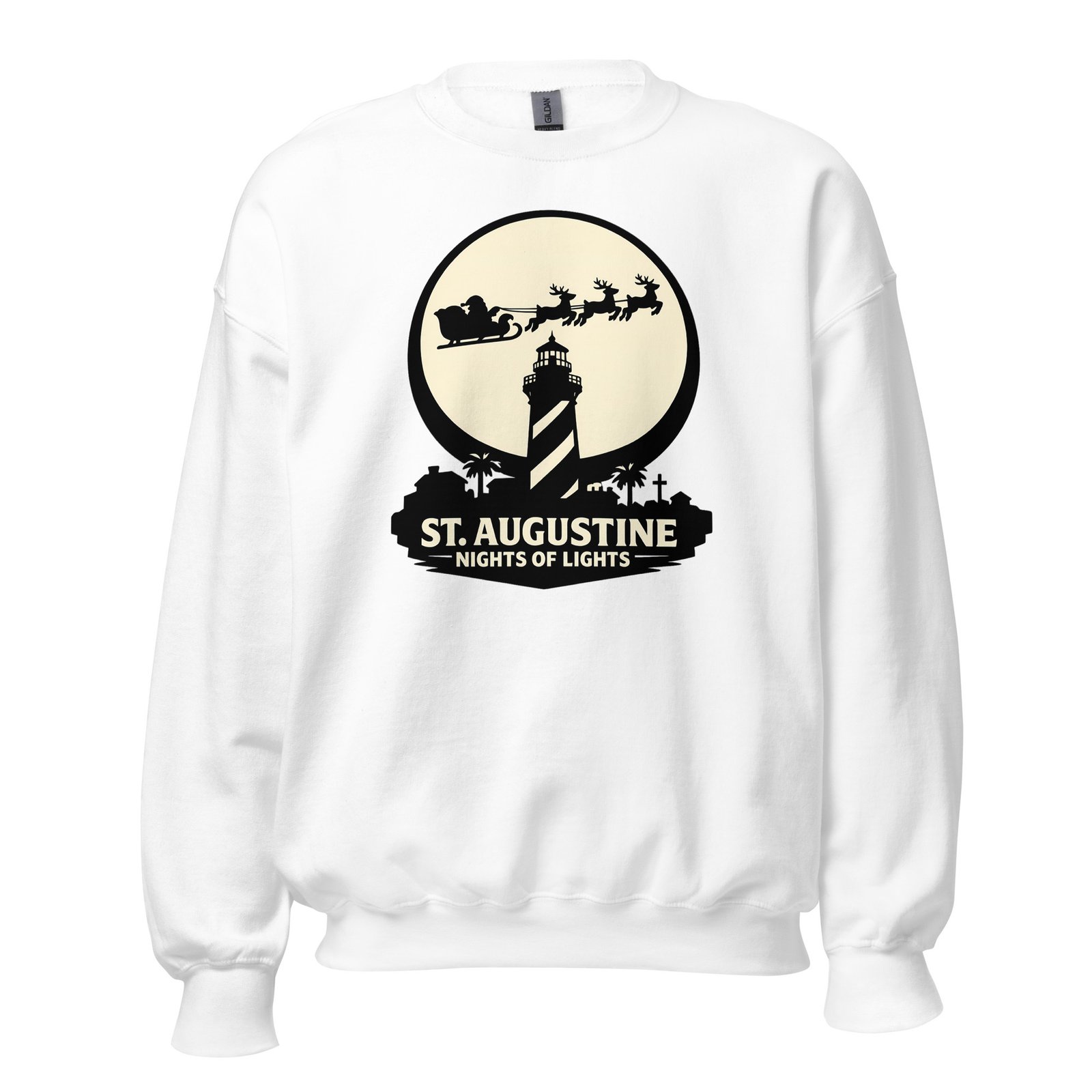 Lighthouse Santa Flying Unisex Sweatshirt - Image 12