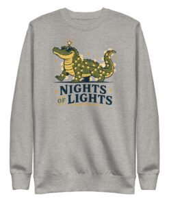 Nights of Lights Decorated Alligator Unisex Premium Sweatshirt