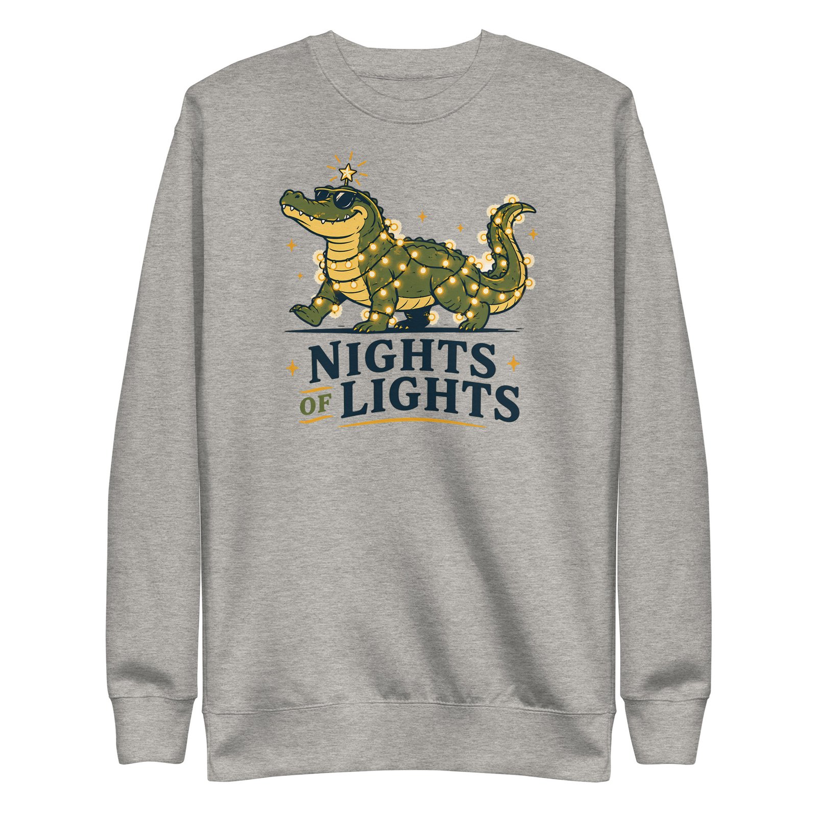 Nights of Lights Decorated Alligator Unisex Premium Sweatshirt
