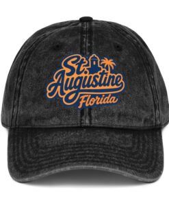 Alternative view of St. Augustine Orange Blue Print Vintage Cotton Cap