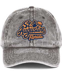 St. Augustine Orange Blue Print Vintage Cotton Cap