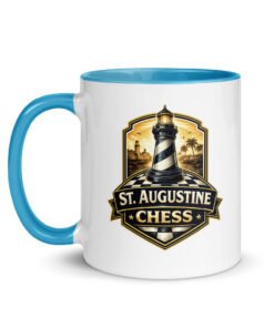 St. Augustine Chess Lighthouse Color Inside Mug - Image 7
