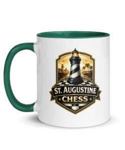 St. Augustine Chess Lighthouse Color Inside Mug - Image 5