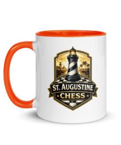 St. Augustine Chess Lighthouse Color Inside Mug - Image 6