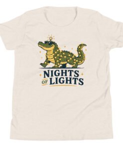 Nights of Lights Alligator Youth Short Sleeve T-Shirt - Image 5